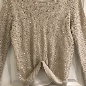 WHBM Beaded sweater with cami